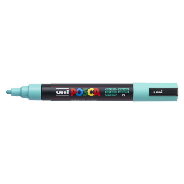 Uni Posca Paint Marker PC-5M, Aqua Green, Medium Bullet Tip 1.8-2.5mm CX249037