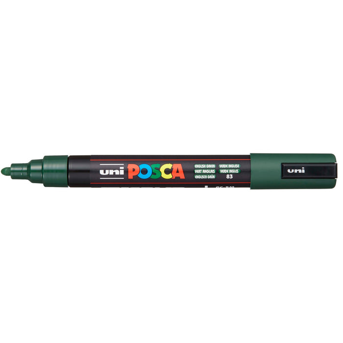 Uni Posca Paint Marker PC-5M, English Green, Medium Bullet Tip 1.8-2.5mm CX249301