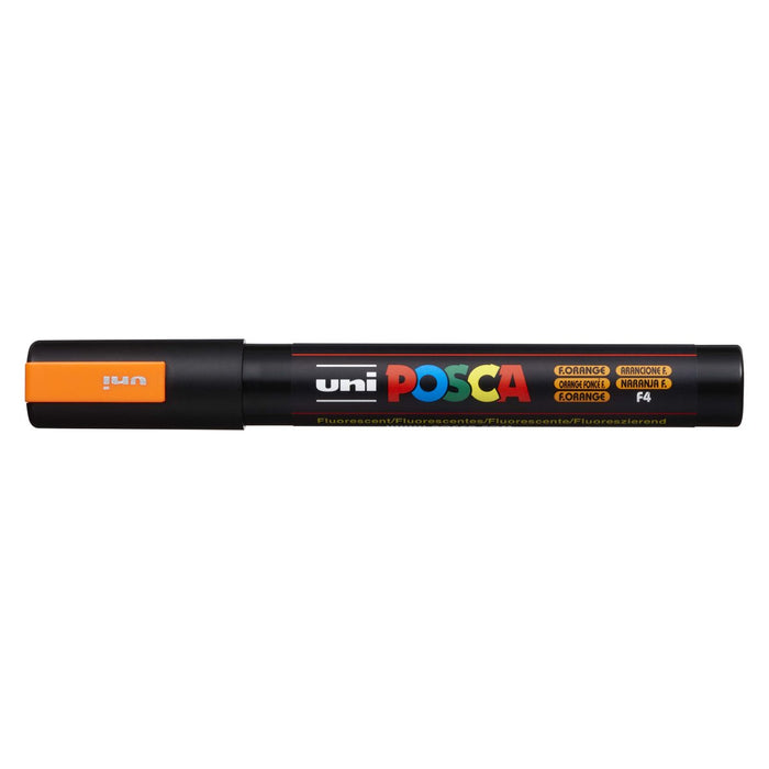 Uni Posca Paint Marker PC-5M, Fluoro Orange, Medium Bullet Tip 1.8-2.5mm CX249038
