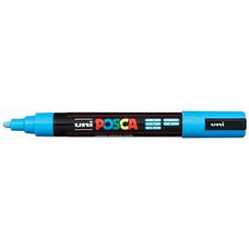 Uni Posca Paint Marker, PC-5M, Light Blue, Medium Bullet Tip, 1.8-2.5mm CX250050