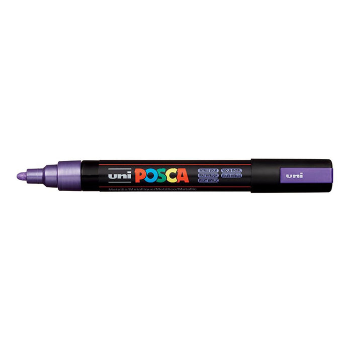 Uni Posca Paint Marker PC-5M, Metallic Violet, Medium Bullet Tip 1.8-2.5mm CX249048