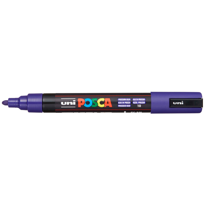 Uni Posca Paint Marker PC-5M, Prussian Blue, Medium Bullet Tip 1.8-2.5mm CX249303
