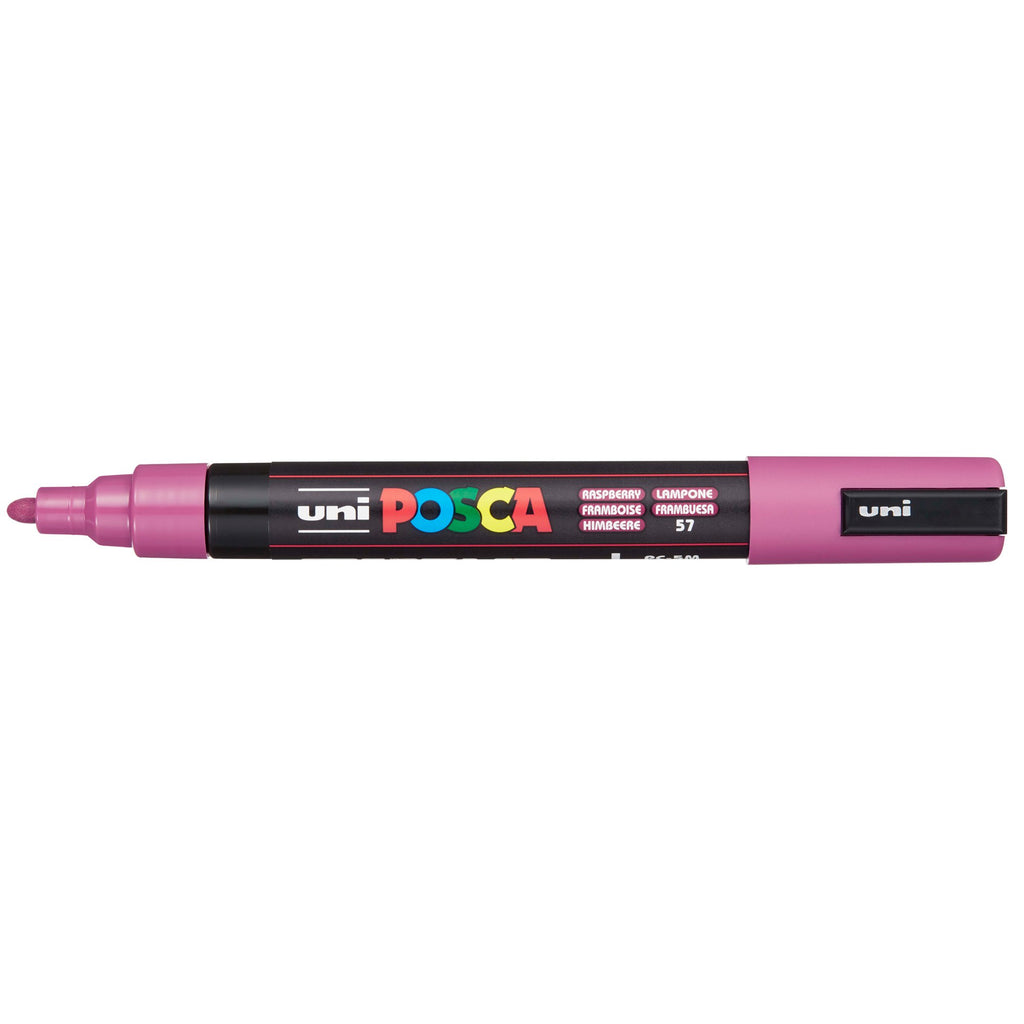 Uni Posca Paint Marker PC-5M, Raspberry, Medium Bullet Tip 1.8-2.5mm ...