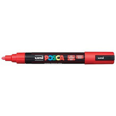 Uni Posca Paint Marker, PC-5M, Red, Medium Bullet Tip, 1.8-2.5mm CX250045