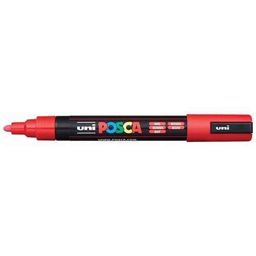 Uni Posca Paint Marker, PC-5M, Red, Medium Bullet Tip, 1.8-2.5mm CX250045