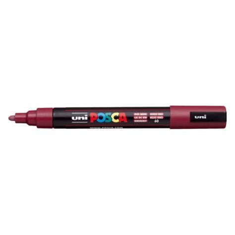 Uni Posca Paint Marker PC-5M, Red Wine, Medium Bullet Tip 1.8-2.5mm CX250171