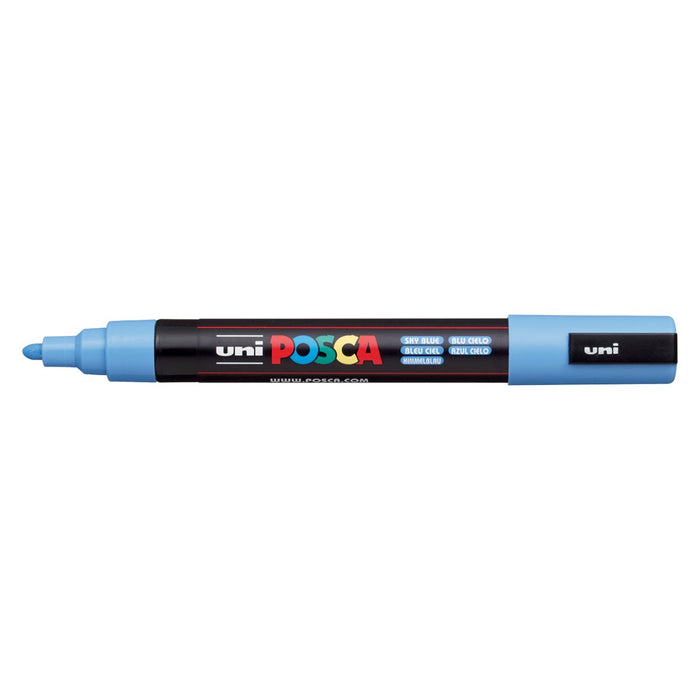 Uni Posca Paint Marker PC-5M, Sky Blue, Medium Bullet Tip 1.8-2.5mm CX249050
