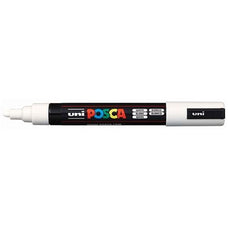 Uni Posca Paint Marker, PC-5M, White, Medium Bullet Tip, 1.8-2.5mm CX250042