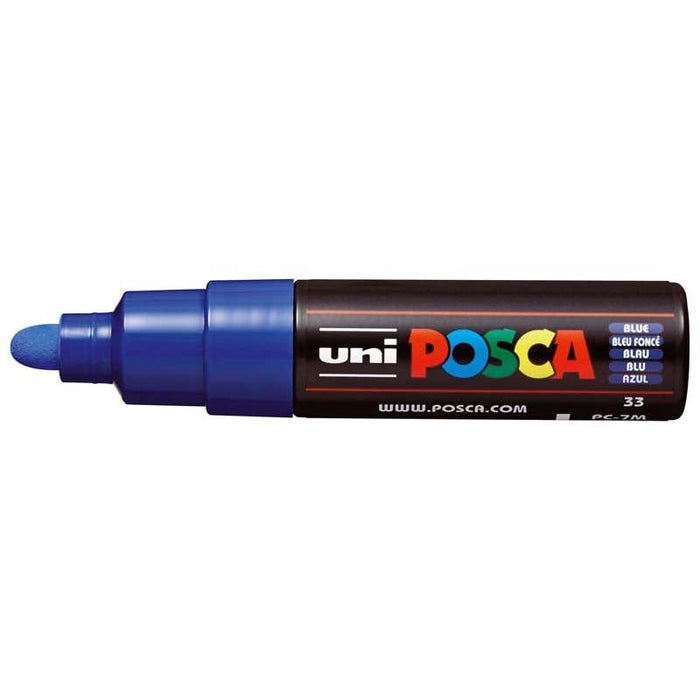 Uni Posca Paint Marker, PC-7M, Blue, Bold Bullet Tip, 4.5-5.5mm CX249822