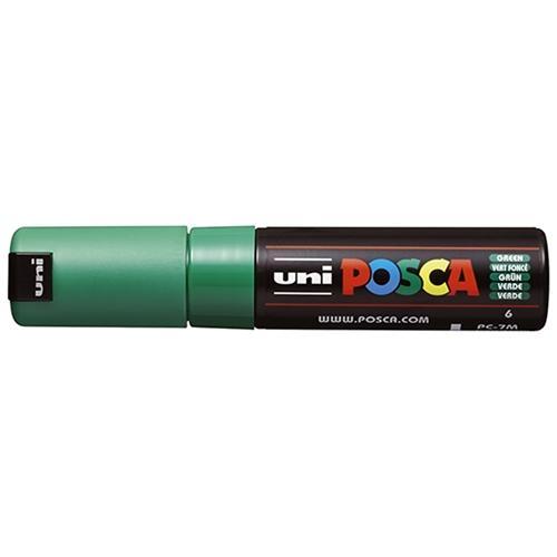Uni Posca Paint Marker, PC-7M, Green, Bold Bullet Tip, 4.5-5.5mm CX249823