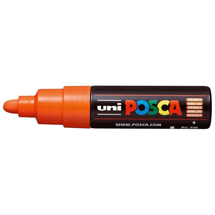 Uni Posca Paint Marker, PC-7M, Orange, Bold Bullet Tip, 4.5-5.5mm CX249826