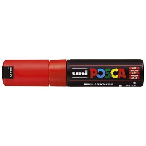 Uni Posca Paint Marker, PC-7M, Red, Bold Bullet Tip, 4.5-5.5mm CX249824
