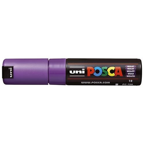 Uni Posca Paint Marker, PC-7M, Violet, Bold Bullet Tip, 4.5-5.5mm CX249825