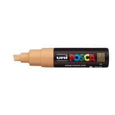 Uni Posca Paint Marker PC-8K, Light Orange, Chisel Tip 8.0mm CX249091