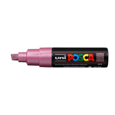 Uni Posca Paint Marker PC-8K, Metallic Pink, Chisel Tip 8.0mm CX249102