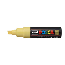 Uni Posca Paint Marker PC-8K, Straw Yellow, Chisel Tip 8.0mm CX249109