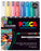 Uni Posca Paint Marker Set, PC-1MR, PC1MRx16, Set of 16 Markers, Standard Colours, Ultra Fine, 0.7mm CX250320