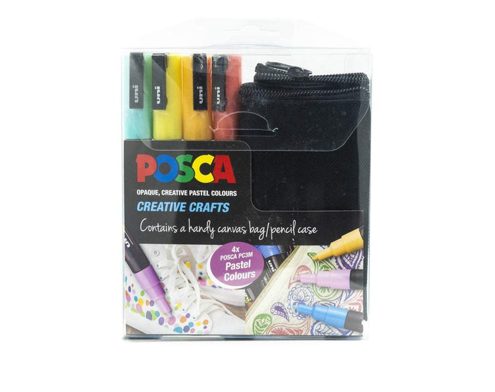 Uni Posca Paint Marker Set, PC-3M, Canvas Bag Activity Pack Kit CX250227