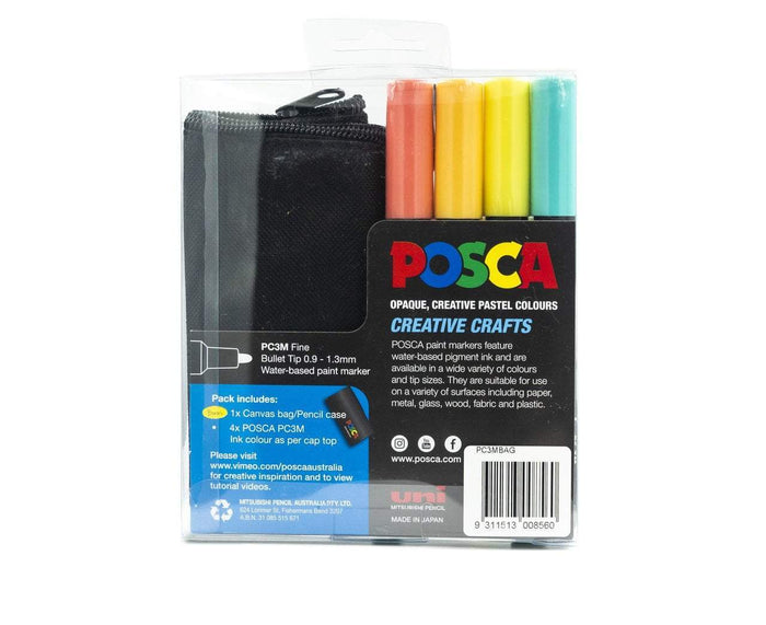 Uni Posca Paint Marker Set, PC-3M, Canvas Bag Activity Pack Kit CX250227