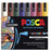 Uni Posca Paint Marker Set, PC-5M, Dark Colours, Set of 8 Markers, PC5MDC8C, Medium Bullet Tip, Assorted Colours, 1.8-2.5mm CX250239