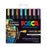 Uni Posca Paint Marker Set, PC-5M, Metallic Colours, Set of 8 Markers, PC5MMET8P, Medium Bullet Tip, Assorted Colours, 1.8-2.5mm CX250236