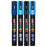 Uni Posca Paint Marker Set, PC-5M, Pack of 4 Shades of Blue, PC5M4PSHBL, Medium Bullet Tip, 1.8-2.5mm CX1023100