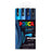 Uni Posca Paint Marker Set, PC-5M, Pack of 4 Shades of Blue, PC5M4PSHBL, Medium Bullet Tip, 1.8-2.5mm CX1023100