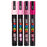 Uni Posca Paint Marker Set, PC-5M, Pack of 4 Shades of Pink, PC5M4PSHPK, Medium Bullet Tip, 1.8-2.5mm CX1023104