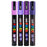 Uni Posca Paint Marker Set, PC-5M, Pack of 4 Shades of Purple, PC5M4PSHPURP, Medium Bullet Tip, 1.8-2.5mm CX1023105