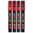 Uni Posca Paint Marker Set, PC-5M, Pack of 4 Shades of Red, PC5M4PSHR, Medium Bullet Tip, 1.8-2.5mm CX1023106