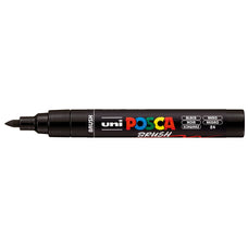 Uni Posca PC-5BR Brush Tip Marker 1-4mm Medium, Black CX1003290