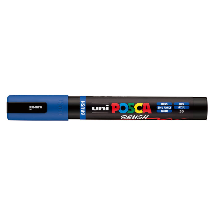 Uni Posca PC-5BR Brush Tip Marker 1-4mm Medium, Blue CX1003284