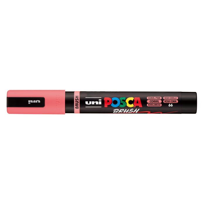 Uni Posca PC-5BR Brush Tip Marker 1-4mm Medium, Coral Pink CX1003291