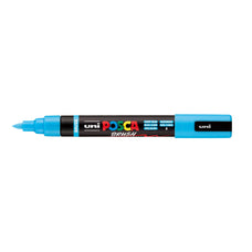 Uni Posca PC-5BR Brush Tip Marker 1-4mm Medium, Light Blue CX1003283