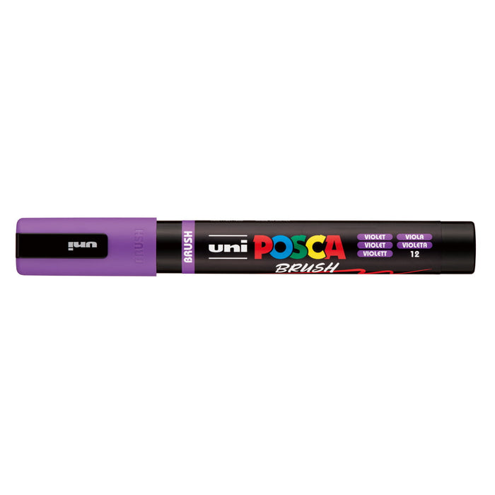Uni Posca PC-5BR Brush Tip Marker 1-4mm Medium, Violet CX1003285