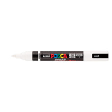 Uni Posca PC-5BR Brush Tip Marker 1-4mm Medium, White CX1003278