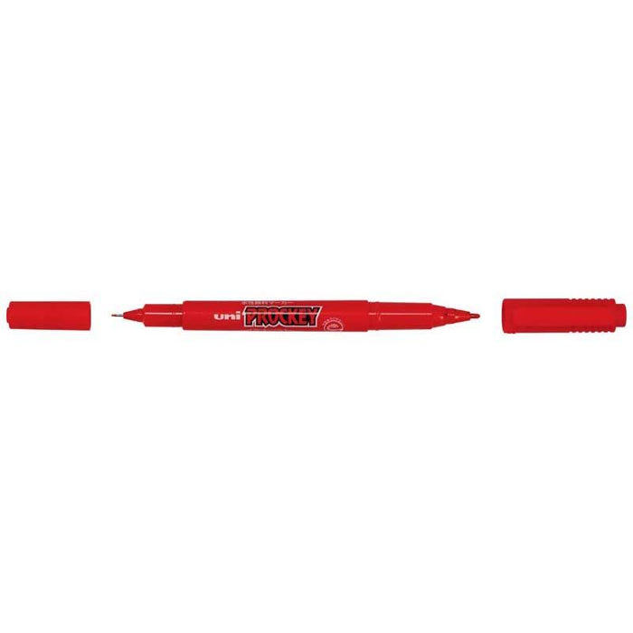 Uni Prockey Marker Dual Tip 0.4/0.9mm Red PM-120 CX249553