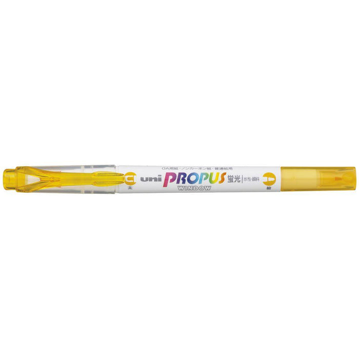 Uni Propus Window Double-Ended Highlighter 4.0mm/0.6mm Bright Yellow PUS-102 CX249118