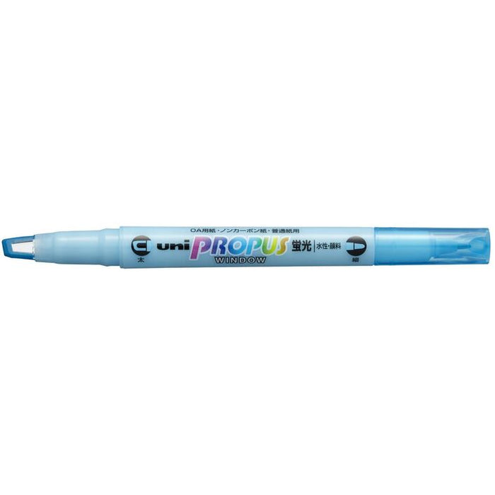 Uni Propus Window Double-Ended Highlighter 4.0mm/0.6mm Light Blue PUS-102 CX249110