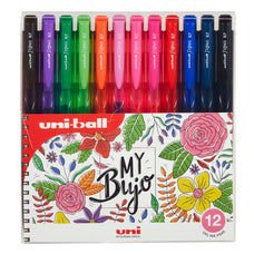 Uni Signo RT1 0.7mm Rollerball Pen, Retractable, 12 Pack, Floral UMN155 CX249539
