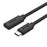 UNITEK 0.5m USB 3.1 USB-C Male to USB-C Female Extension Cable. Supports Data Transfer Speed up to 10Gbps. Reversible USB-C Connector. Supports Power Deliver, Sync & Charge. Black Colour. CDC14086BK