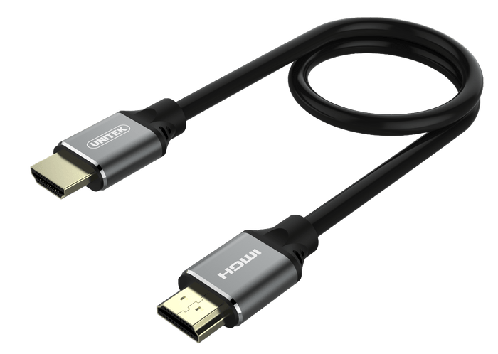 Unitek 1.5m HDMI 2.1 Full UHD Cable, Up to 8K, Max 7680x4320 60Hz, 4K 120Hz, 3D Video, 24k Gold-Plated Connectors CDC137W