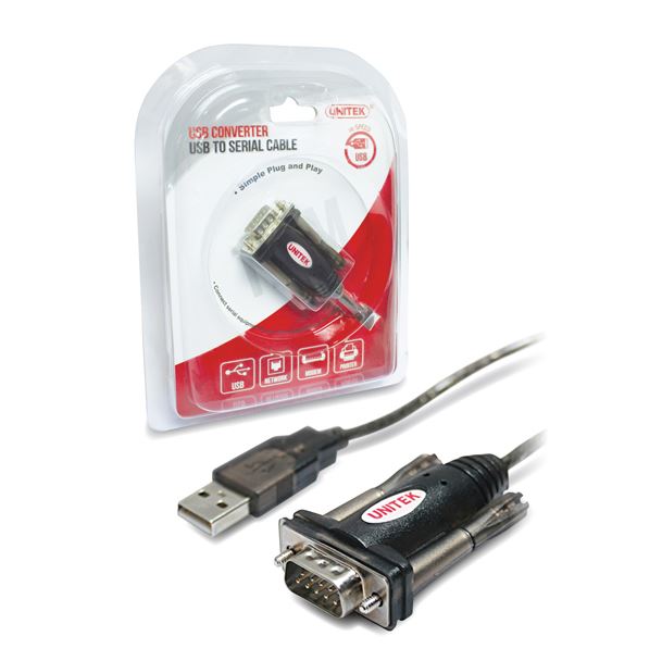 UNITEK 1.5m USB-A  to Serial DB9 RS232 Cable. Windows 10 Compatible. CDBF-810Y