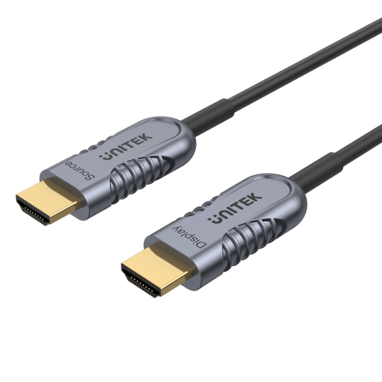 Unitek 100M UltraPro HDMI 2.1 Active Optical Cable. Space Grey, Black CDC11036DGY