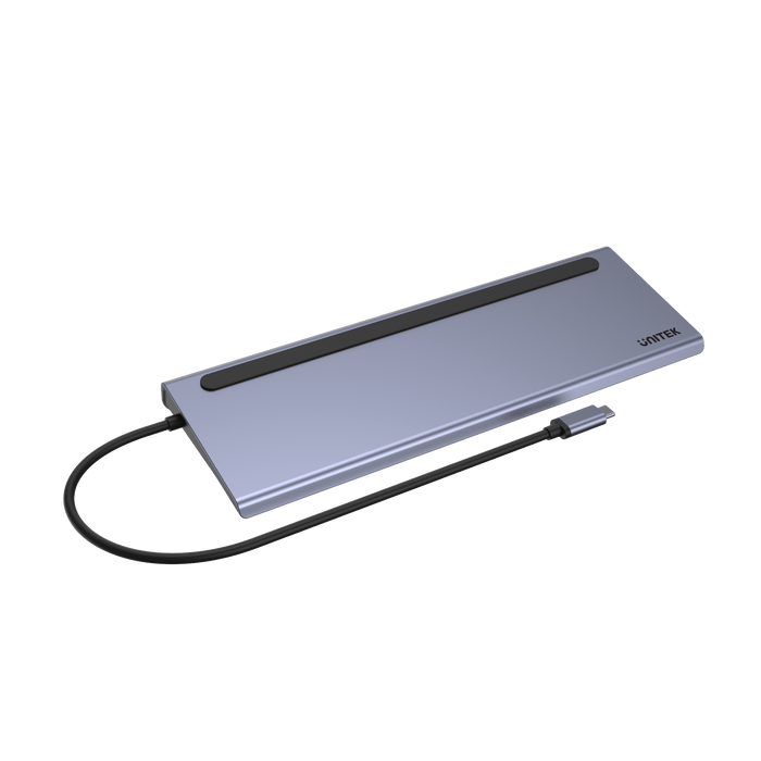 UNITEK 11-In-1 Mulit-Port Hub with Support for MST Triple Monitor (Dual HDMI) & USB-C Connector. Includes 3x USB-A Ports, 2x HDMI Ports, 1x VGA, USB-C PD 100W Port, 1x RJ45, 1x SD/Micro SD Slot, 3.5mm CDD1022B