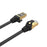 UNITEK 15m CAT 7 Black Flat SSTP 32AWG Patch Lead in PVC Jacket. 500MHz, Gold-plated Contacts with RJ45 (8P8C) Connectors, Compatible with 10GBaseT. CDC1897BK-15M