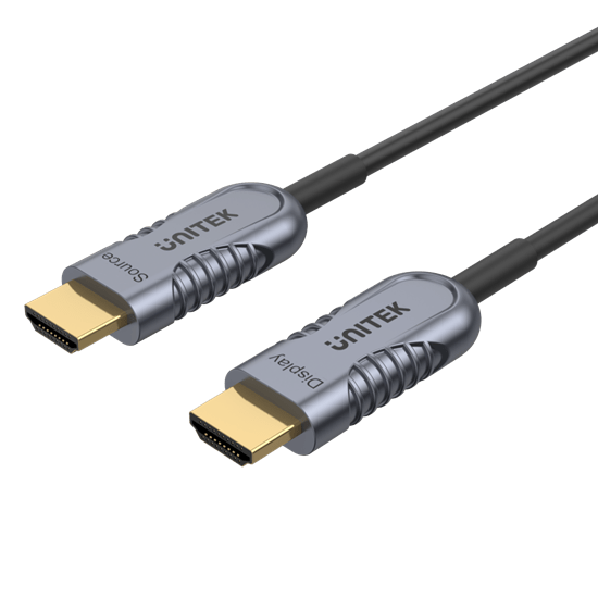 Unitek 15M UltraPro HDMI 2.1 Active Optical Cable. Space Grey, Black CDC11029DGY