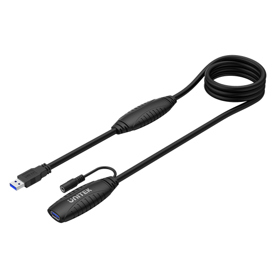 UNITEK 15M USB3.0 Type-A Male to Type-A Female. Built-in USB3.0 Extension Chipset. Plug and Play Data Transfer Speed up to 5Gbps Backward compatible with USB2.0/1.1 *Power Adaptor not Included CDY-3003C