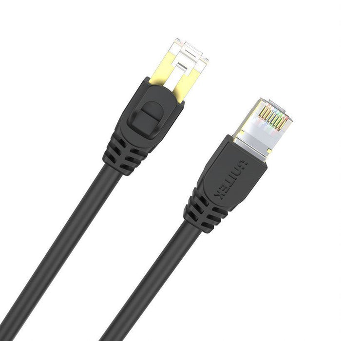 UNITEK 20m CAT7 Black SSTP 26AWG Patch Lead in PVC Jacket. Supports 10 Gigabit Ethernet @ 600Mhz, Gold-Plated Sheilded RJ45 Connectors. RoHS Compliant. Power over Ethernet (PoE) Compatible. CDC1815EBK-20