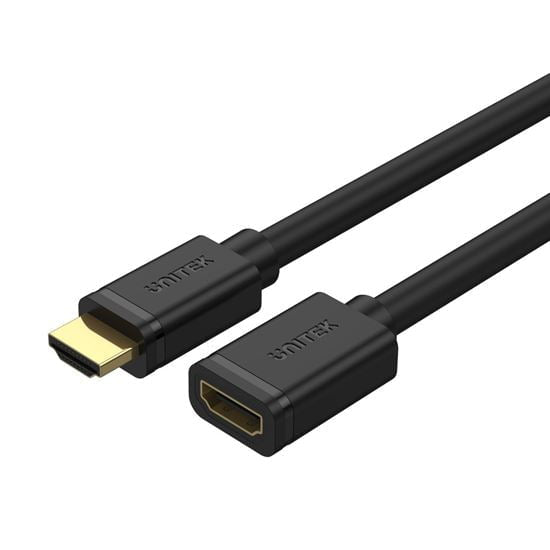 Unitek 2m HDMI 2.0 Extension Male to HDMI Female Cable, 4K@6Hz, HDR1, HDCP2.2, 3D, & 7.1 Surround Sound, Gold-Plated Connectors, High-Speed 18Gbps CDY-C165K
